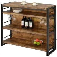 Stół Barowy GC5140 Brąz/Czarny