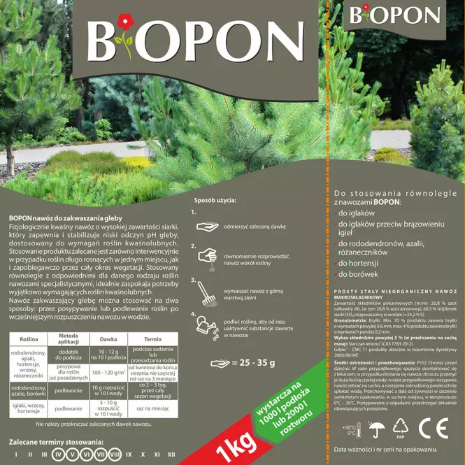 Biopon do zakwaszania gleby 1kg
