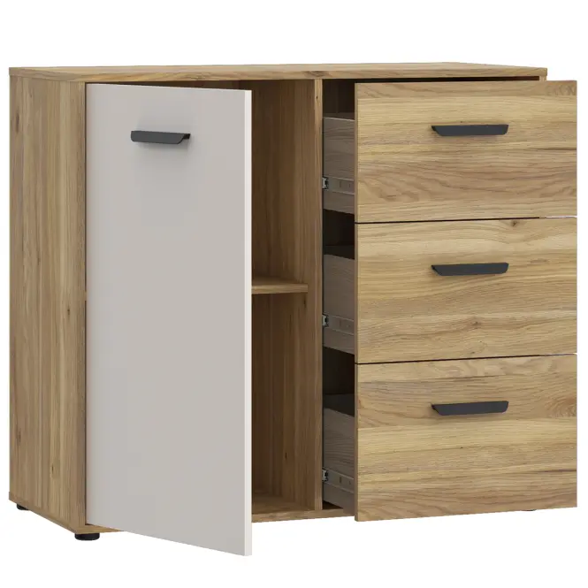 Komoda Mokkaro Mokk221l-M802 Piaskowy /DĄB Mauvella