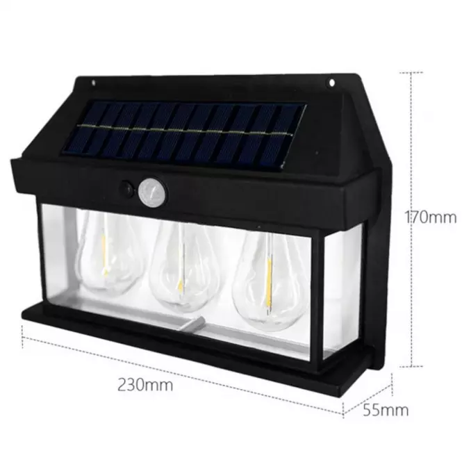Kinkiet solarny z czujnikiem Pir Talin 3 46826 KD3
