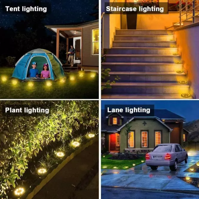 Lampa najazdowa solarna Sagita Dyski x4 46833