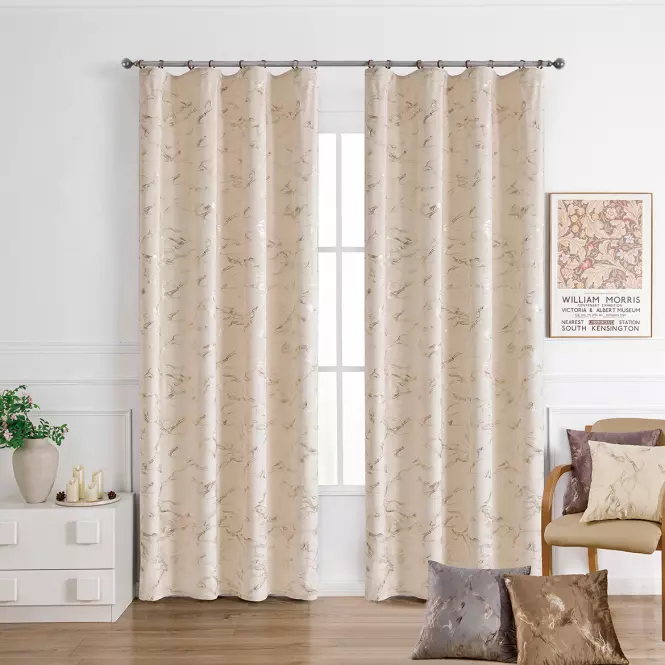 Zasłona na taśmie GOLDY VET479/1/210GSM 140x250 kremowy