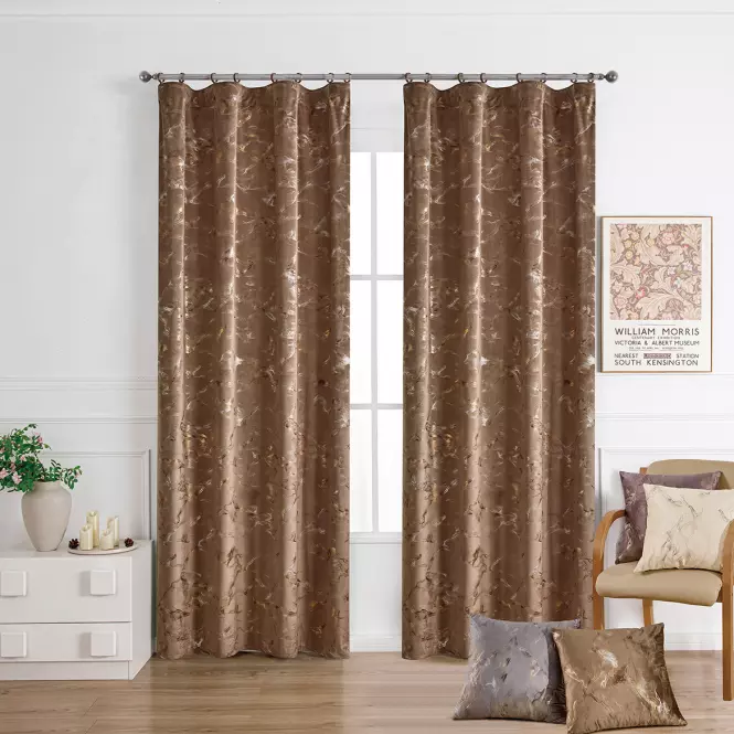 Zasłona na taśmie GOLDY VET479/2/210GSM 140x250 brązowy