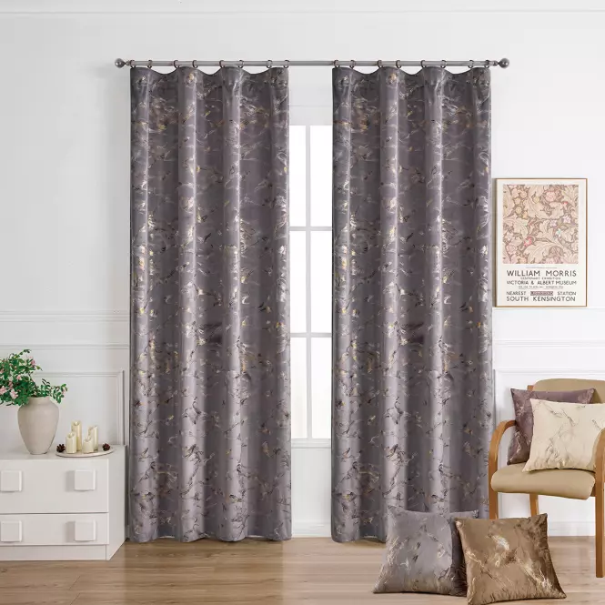 Zasłona na taśmie GOLDY VET479/4/210GSM 140x250 szary