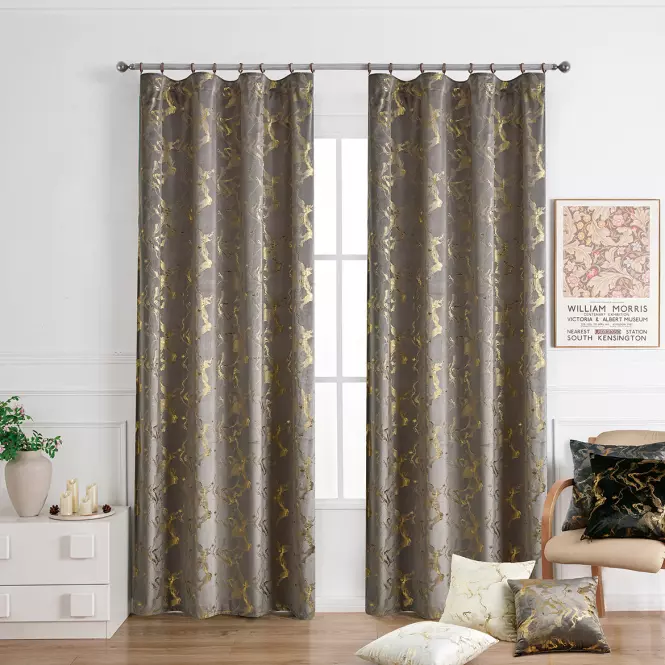 Zasłona na taśmie KLOE VET427/3/210GSM 140x250 szary