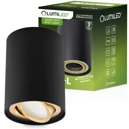 Lampa Amat 115mm Black/Gold O K1