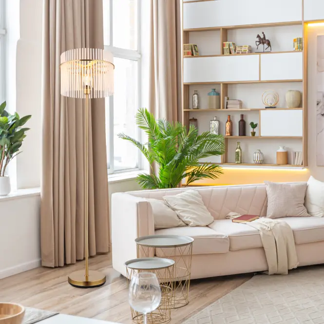 Lampa podłogowa 15698SM Gold LP1
