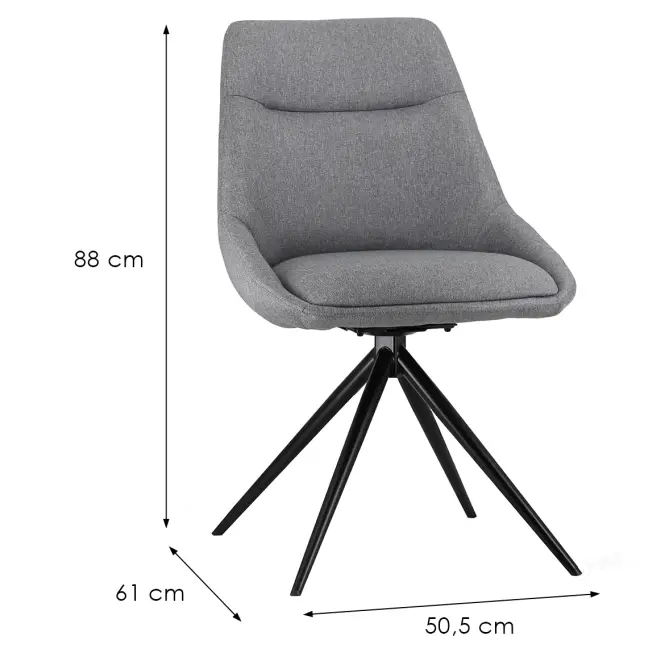 Krzesło obrotowe Everly 9591 szare,2