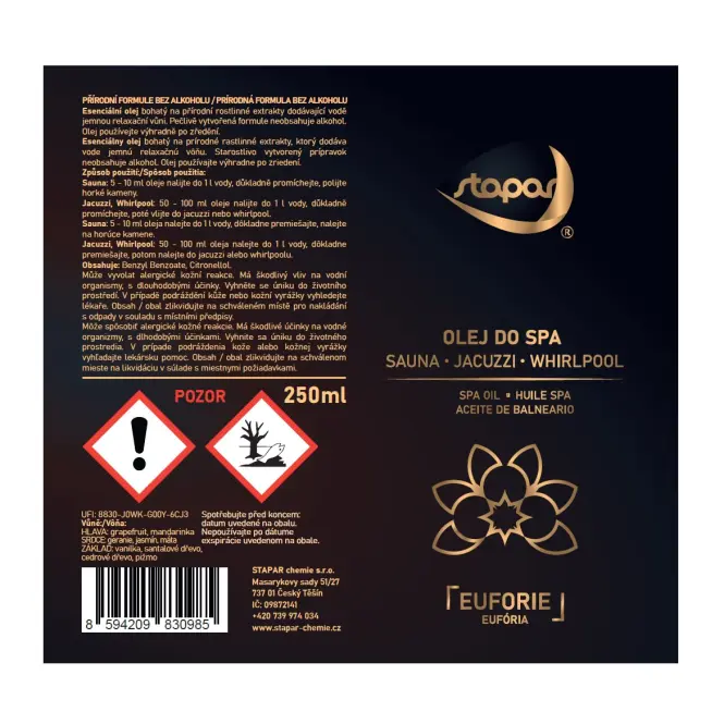Olejek zapachowy do basenów Spa 250ml Euforia