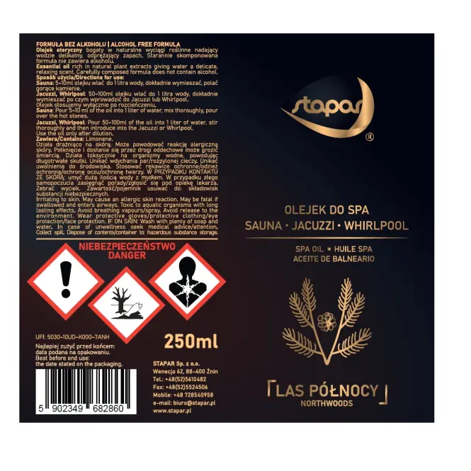 Olejek zapachowy do basenów Spa 250ml Las Północy