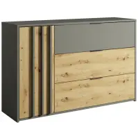 Komoda Rimini 1d3sz Szary/Dąb Artisan