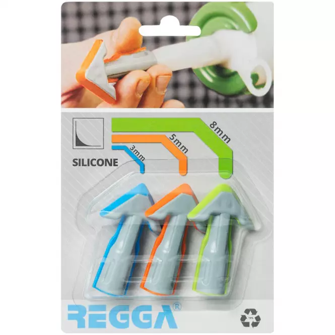 Końcówki do silikonu Regga 3, 5, 8 mm wklęsłe
