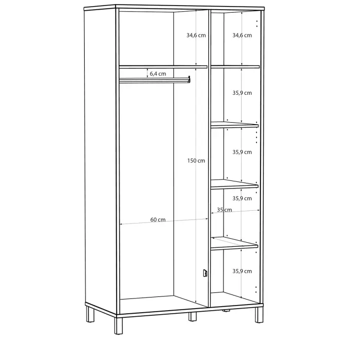Szafa Skelbit RTTS823L-D95D