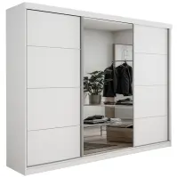 Szafa Palermo 250 biały + lustro