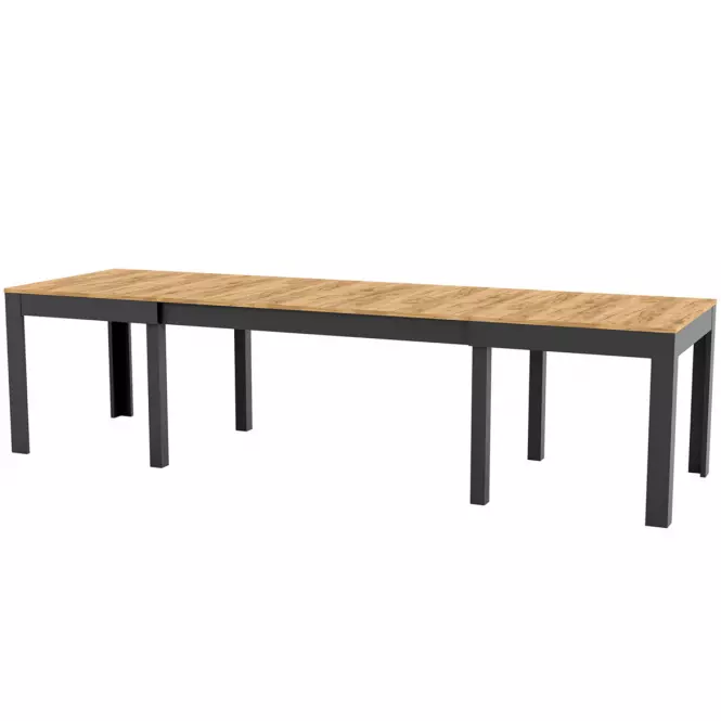 Stół rozkładany Wenus 160/300x90cm dąb craft/czarny
