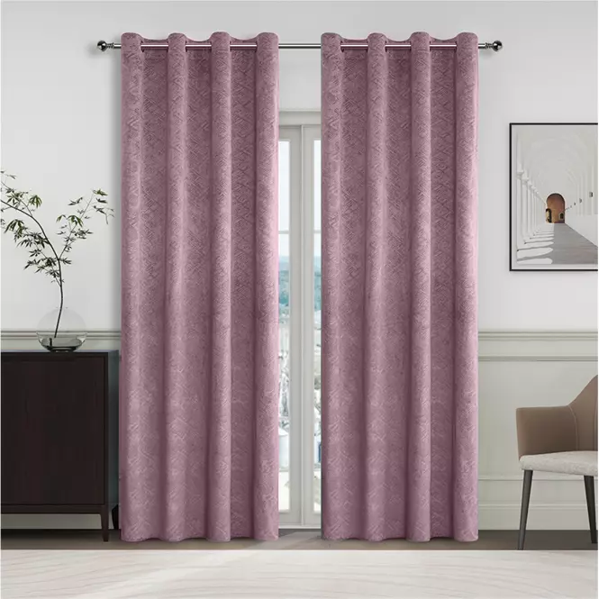 Zasłona na przelotkach YC11937/280G/13/140x250 cm wrzos