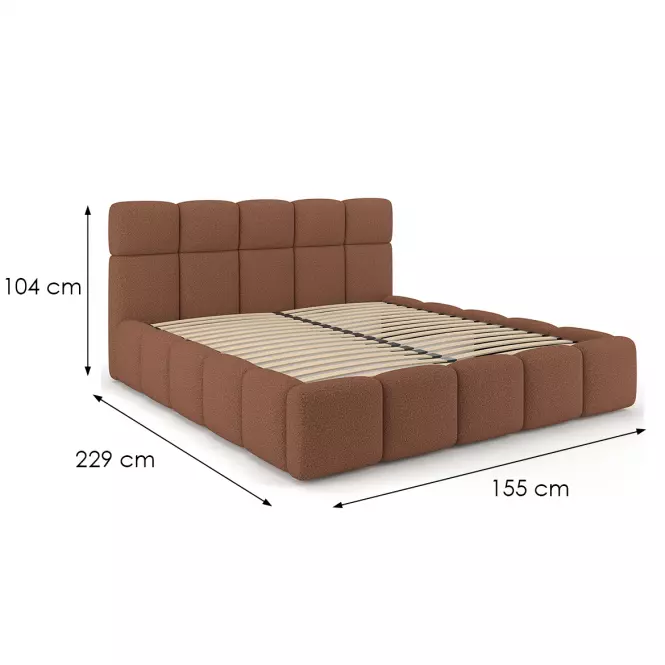 Łóżko Fluffy 120/200 Quelle 54 rudy