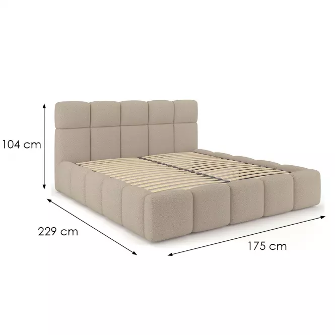 Łóżko Fluffy 140/200 Quelle 05 beżowy