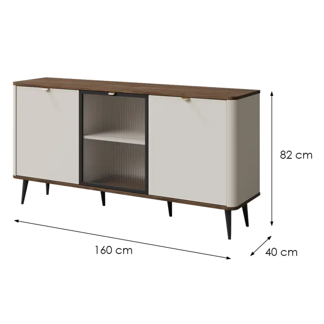 Komoda 160 Marly 7 3d Orzech/Kashmir