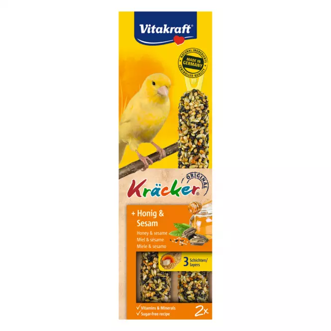 Kracker 2 szt dla kanarka miód/sezam
