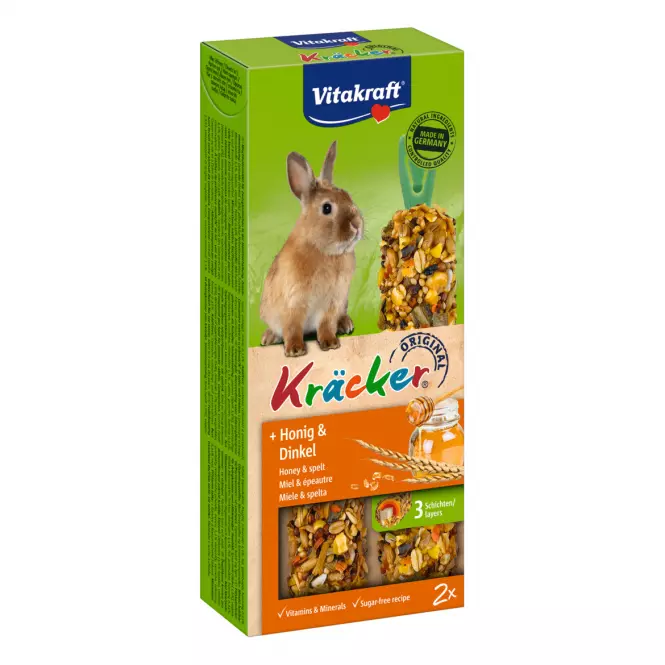 Kracker 2 szt dla królika miód/orkisz