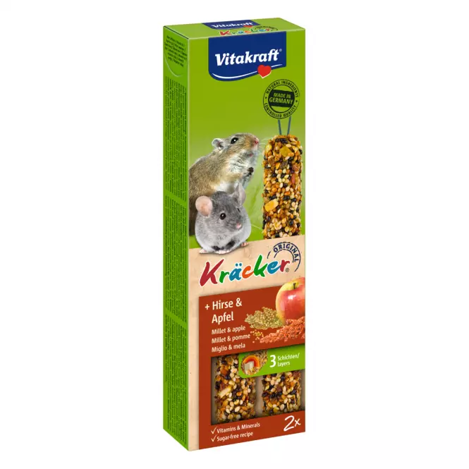Kracker 2 szt dla myszki proso/jabłko