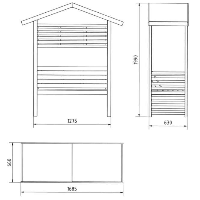 Pergola z ławką Aston