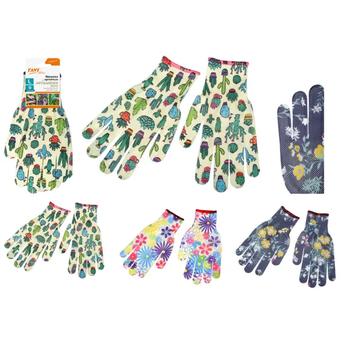 Rękawice ogrodnicze artgarden dots l 00992
