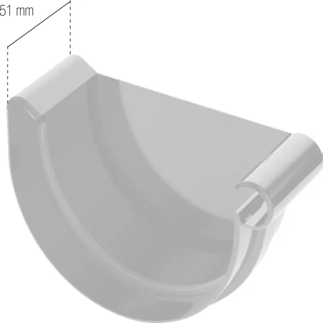 Denko prawe 125 mm  bryza brązowe