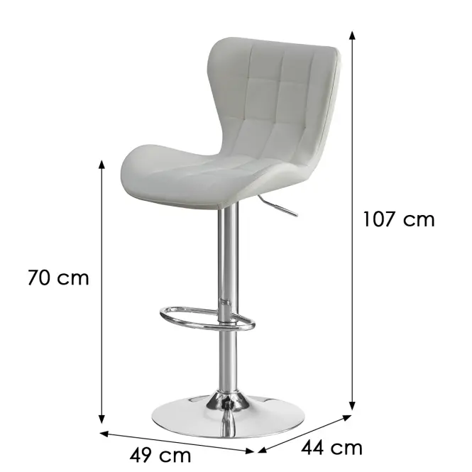 Krzesło barowe Iva 10672 białe
