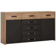 Komoda 2D-5S Monaco Moak04 Stirling Oak/ CzarnyFekete