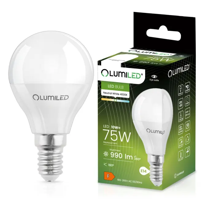 Żarówka LED kulka 10W E14 1055LM NB