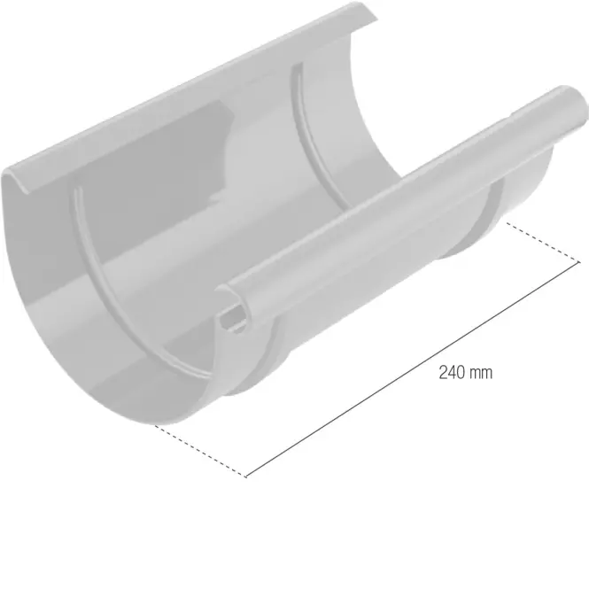 Złączka rynnowa 125 mm  bryza grafirowa
