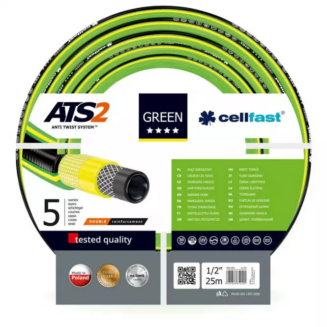 Wąż ogrodowy Green Ats 5 warstw 1/2 25mb 15-100