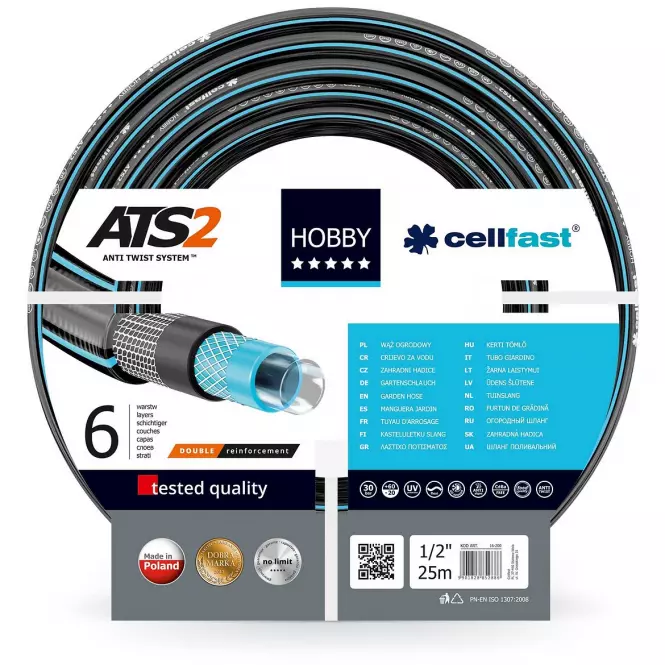 Wąż ogrodowy Hobby Ats 6 warstw 1/2 25mb 16-200