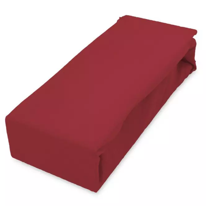 Prześcieradło jersey z gumką 140x200 czerwony