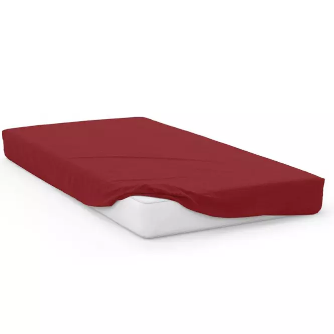 Prześcieradło jersey z gumką 200x220 czerwony,2