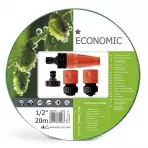 Wąż Economic 1/2 20mb+KOŃCÓWKI 10-100