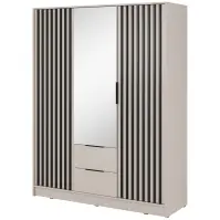 Szafa Nelly 3d Lustro Cashmere/czarny pop