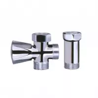Zawór kątowy czerpalny z przedłużką do baterii ściennych 3/4” Z250