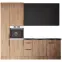 Kuchnia Luxeo 260 Dąb Puccini/Ryfla Czarna Set 2,2