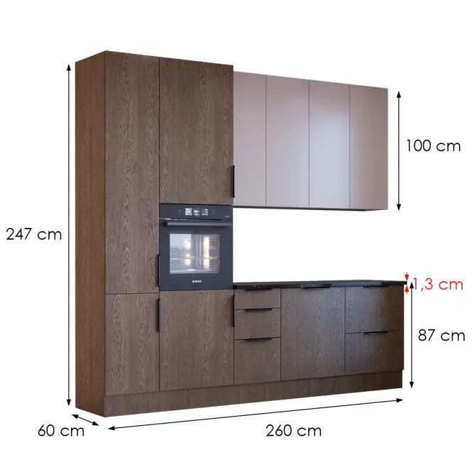 Kuchnia Luxeo 260 Baltic Storm/Beige Set 3
