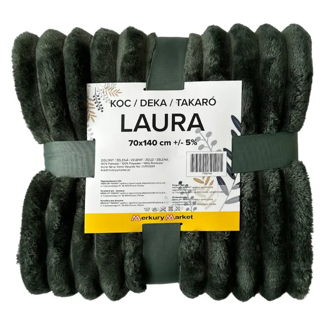Koc Laura 70x140 cm 2 zielony