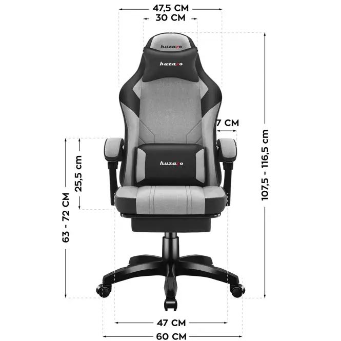 Fotel Gamingowy Force 3.7 Grey