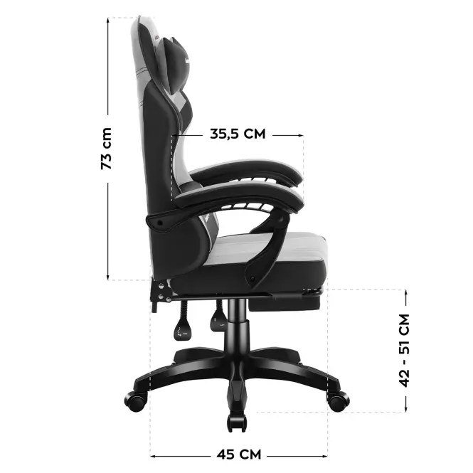 Fotel Gamingowy Force 3.7 Grey