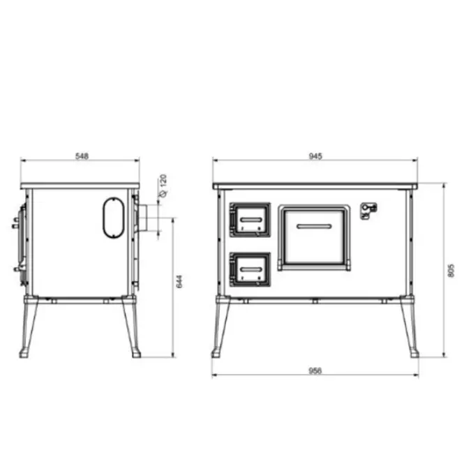 Kuchnia TYP127-Rustika Westminster 6 kW lewa