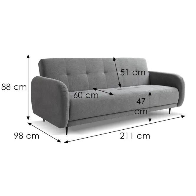 Sofa Salva Cruz 93 szary