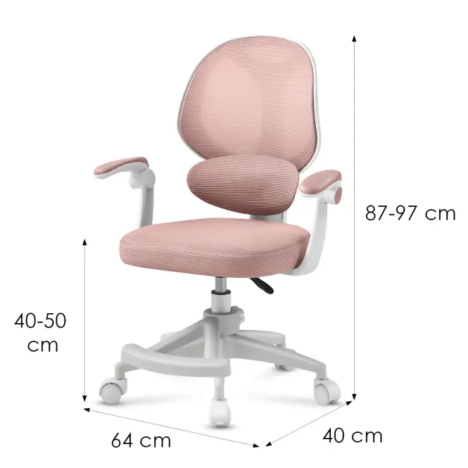 Fotel obrotowy Junior 4.5 pink