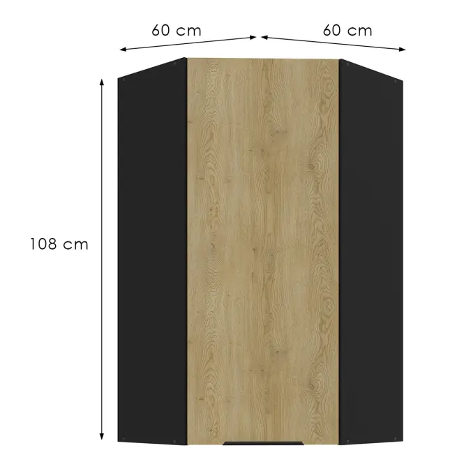 Szafka Kuchenna Cremona Bl 60x60 Gn-108 1f (45°),3