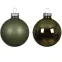 Bombki szklane 6 szt zielone średnica 8 cm 9140656,2